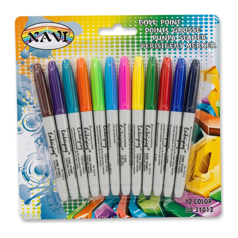 Marcador Permanente XANI, Colores surtidos, 12 piezas
