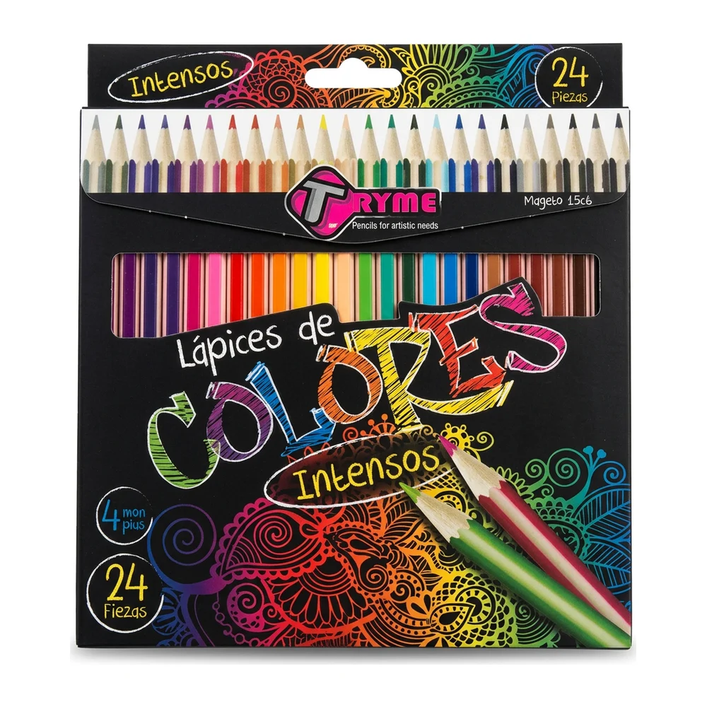 Lápices de Colores Tryme Intensos, Surtidos, 24 piezas