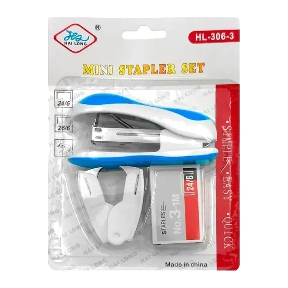 Mini Engrapadora con Grapas No. 3 y Quitagrapas, Kit, 1 pieza