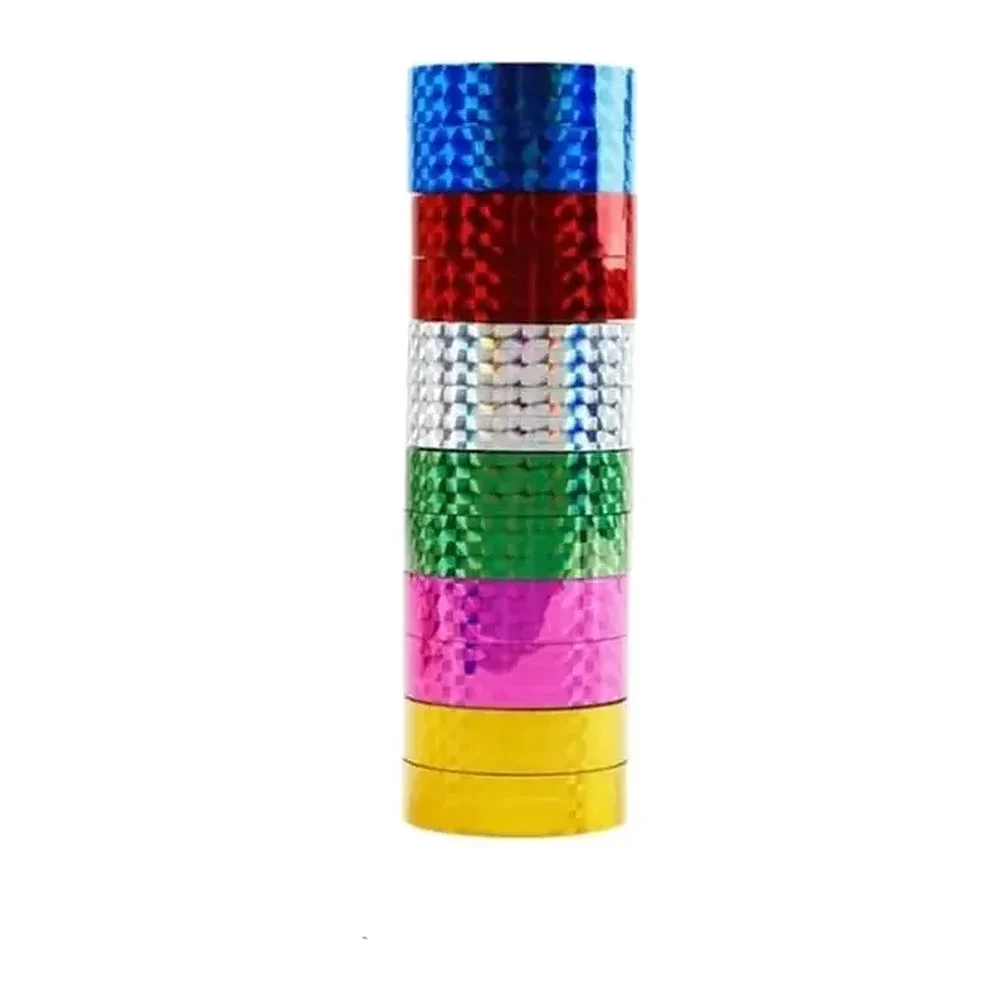Cinta Diurex Metálica Decorativa, Colores metálicos, 6 piezas
