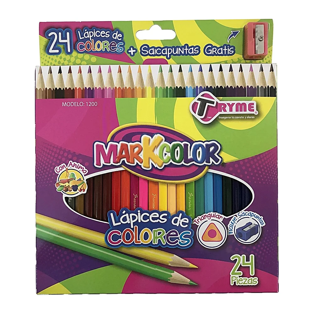 Lápices de Colores Markcolor, Surtidos, 24 piezas