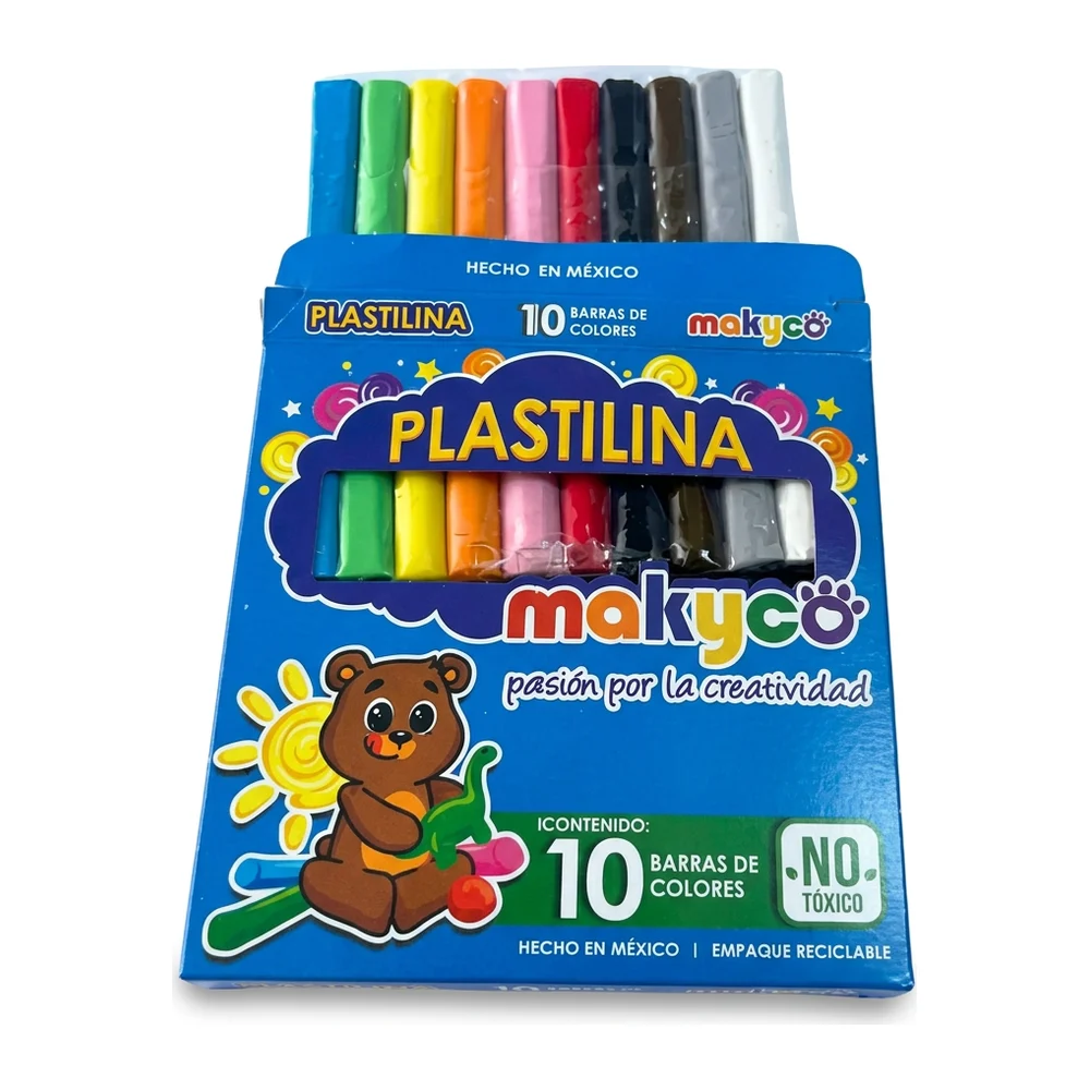 Plastilina Makyco, Surtida, 10 piezas