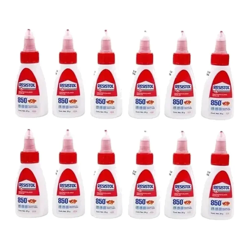 Pegamento Blanco Resistol 850 Escolar, 35 g, 12 piezas
