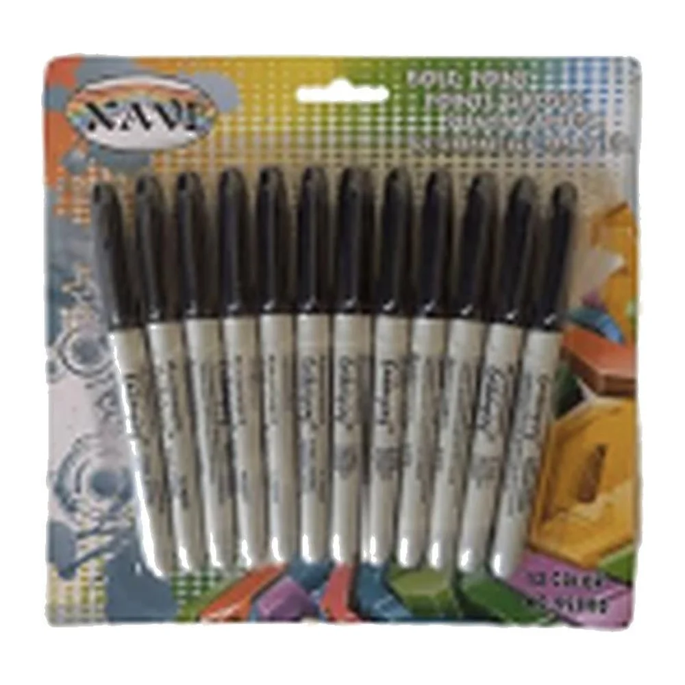 Marcador Permanente XANI, Negro, 12 piezas